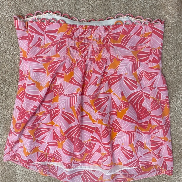 EXTREMELY RARE VINTAGE Lilly Pulitzer Woman’s Strapless Blouse Top size 4 - Picture 10 of 16
